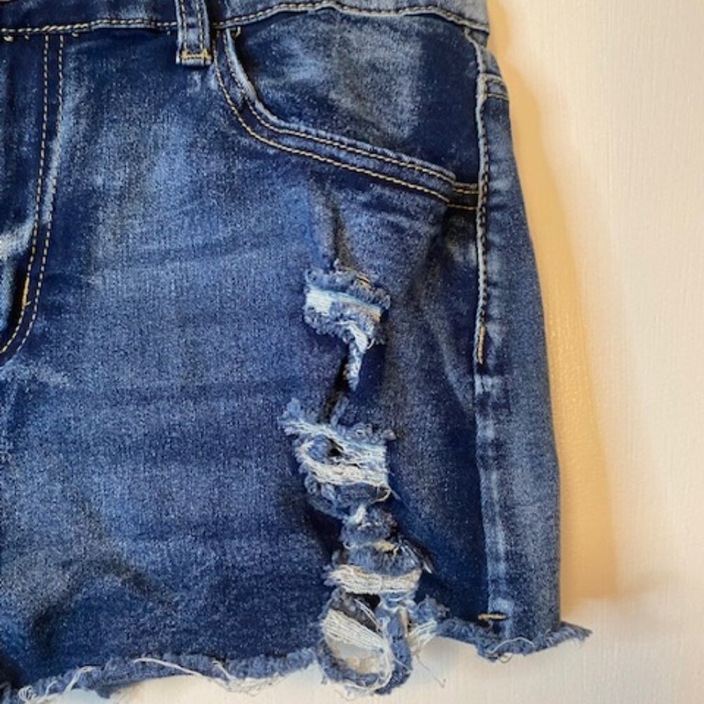 Shein Blue Jean distress jean shorts - Picture 3 of 14